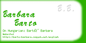 barbara barto business card